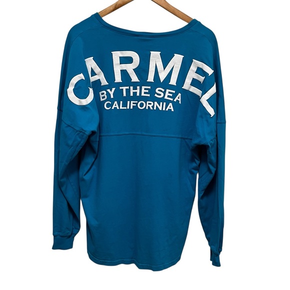 SPIRIT JERSEY Carmel By The Sea Puffy Paint Letter Size Medium V Neck - Picture 1 of 9